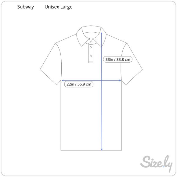 Subway Polo Short Sleeve Shirt Unisex Large Maroon Red Work Uniform Fast Food - Picture 6 of 7